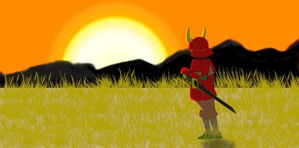 西向く侍