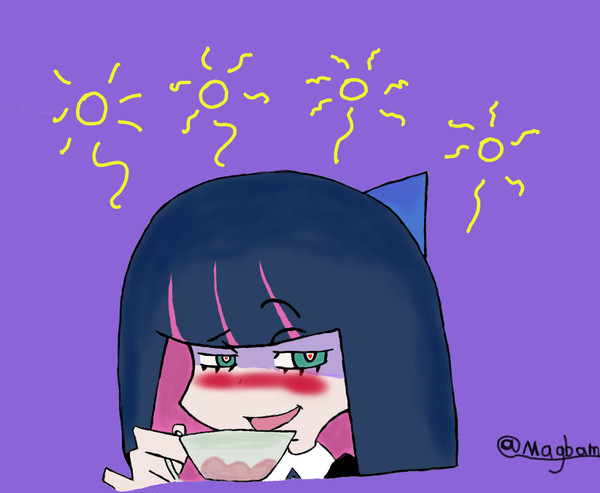 Stocking drinking Tea (?)