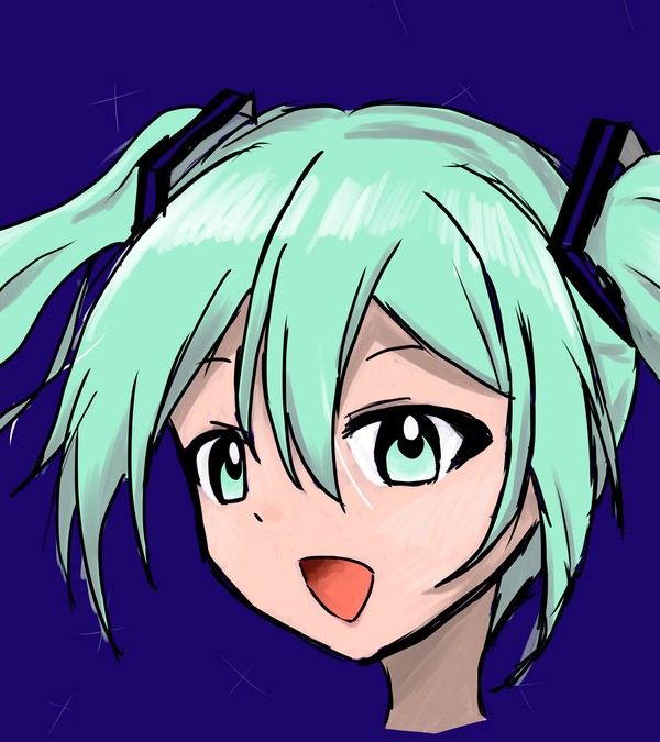 ミクさん！を描いてみた