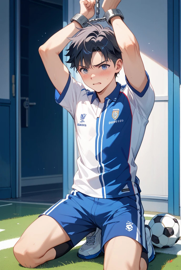 股開くサッカー少年たち