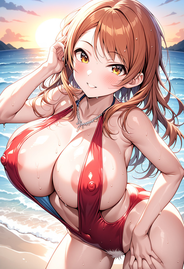 際どい水着を着る北条加蓮