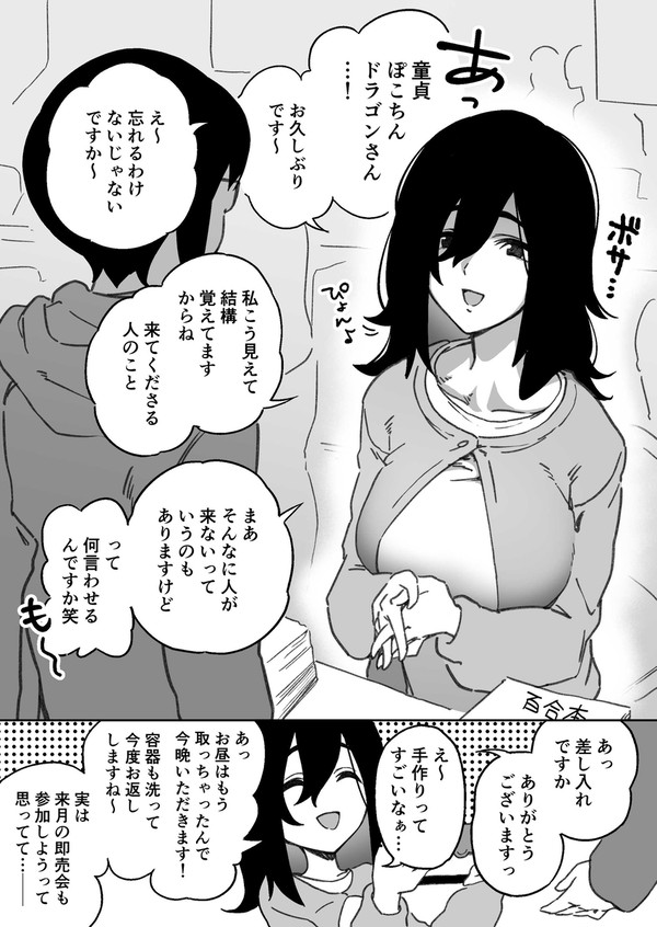 逆に手作りの差し入れとか喜んで受け取っちゃう同人女オタ彼女 - 1/1
