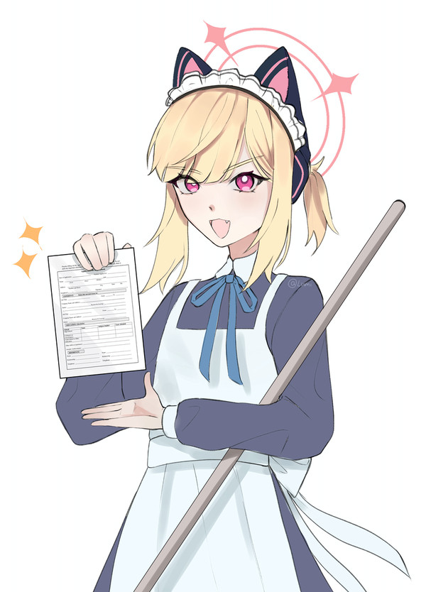 Momoi with an mysterious paper