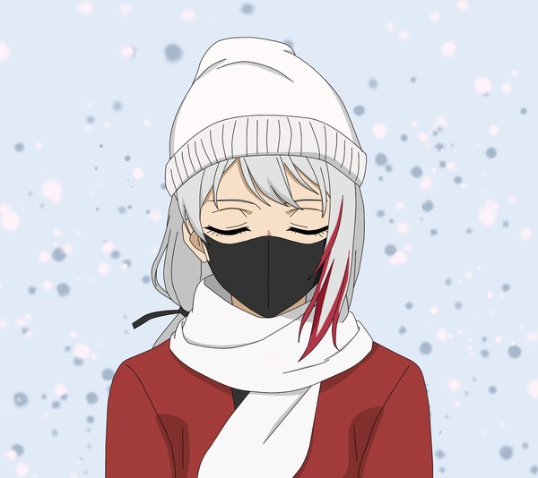 雪中の紅雪