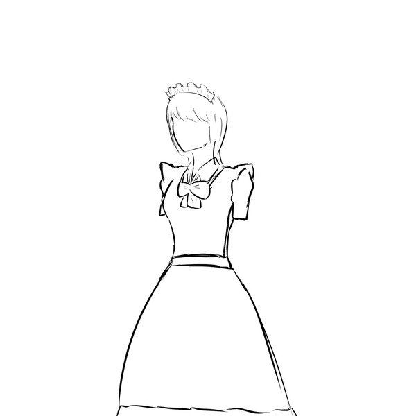 メイド服の練習