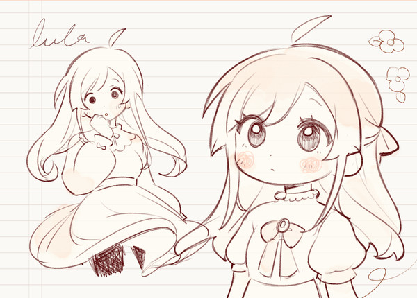 ノートに描いたルラ
