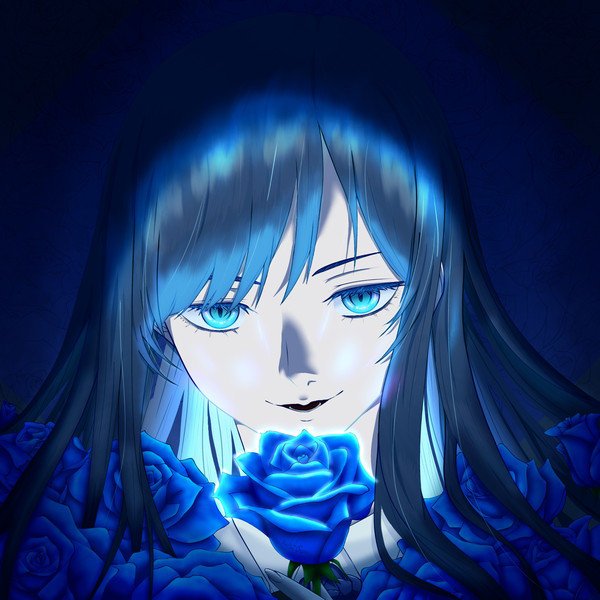 Adoと一輪光る青い薔薇