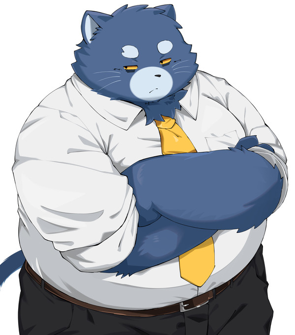 腕まくり猫おじさん