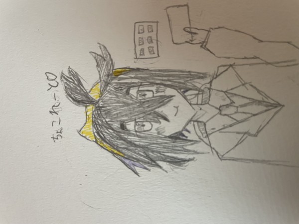お菓子食べるスグリくん
