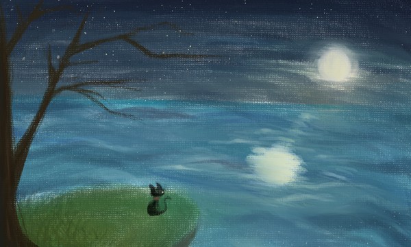 さざ波の月夜