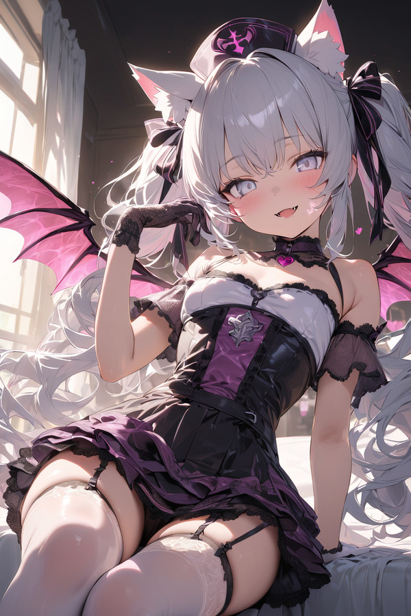 銀髪にゃん娘のあべりあさん