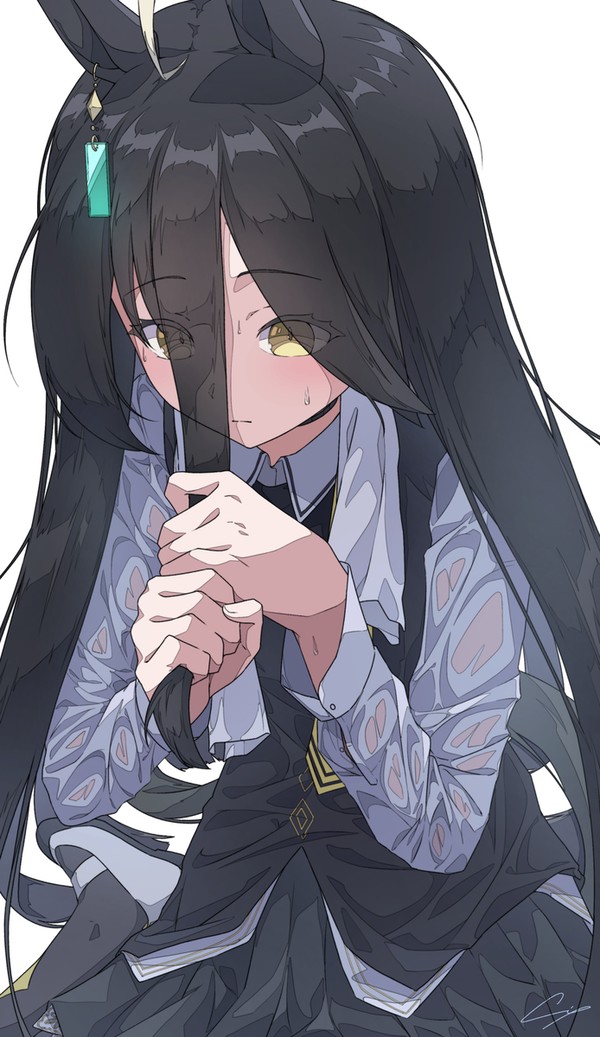 前髪ギュッ