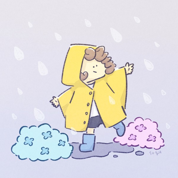 雨好きのこども