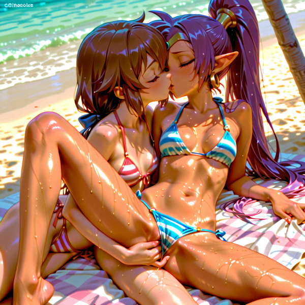 on the beach