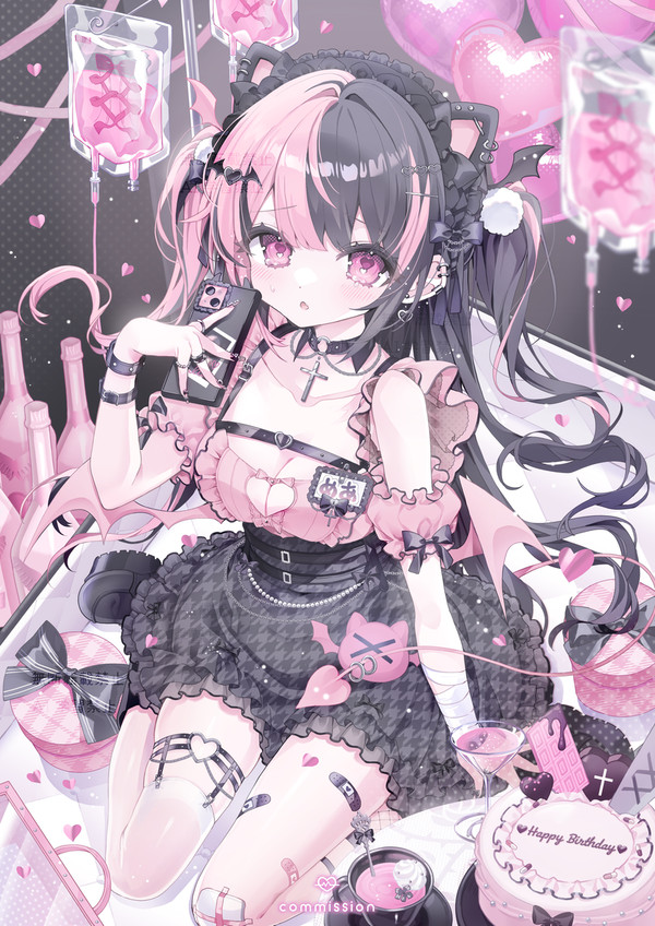 黒亞めあ様生誕祭イラスト - 1/1