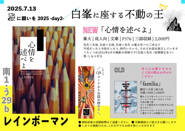 7/13　おしながき