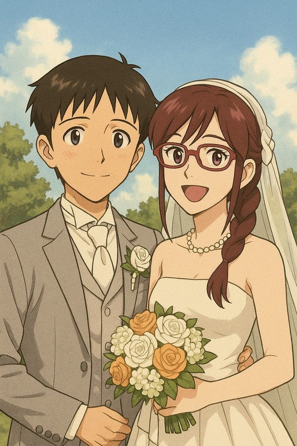 碇夫妻結婚写真