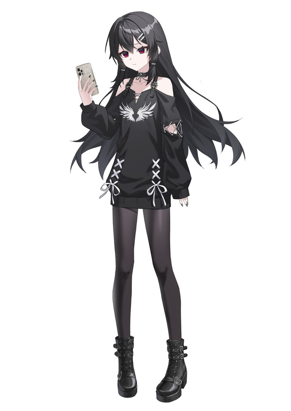 玩手机的美少女
