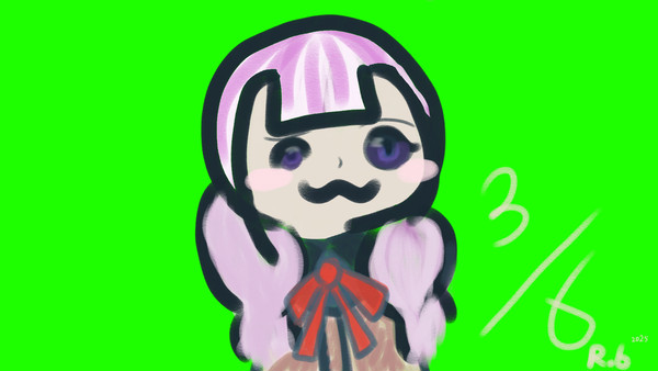 周央サンゴさんがお誕生日様のイラストとメイド服衣装の叶さん