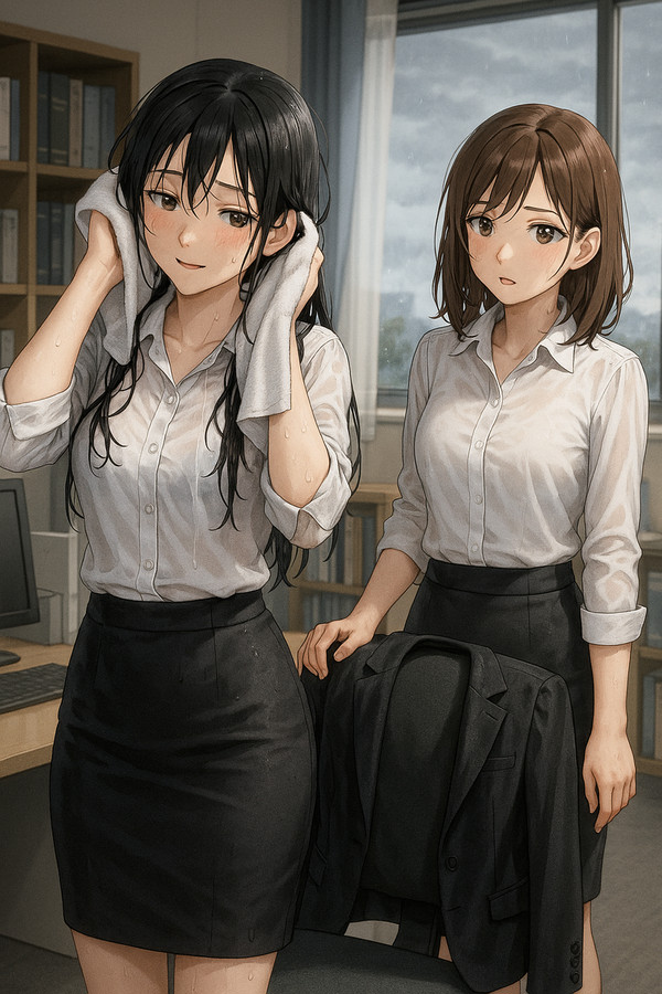 雨に濡れた後