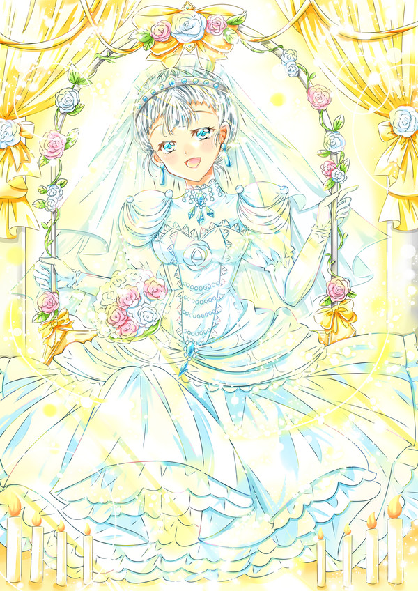 pixivリクエスト「本国の双子姫」ウェディングドレス姿