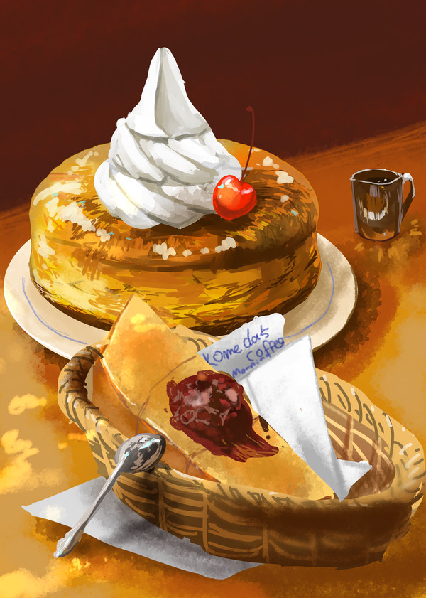 シロノワとあんこペースト