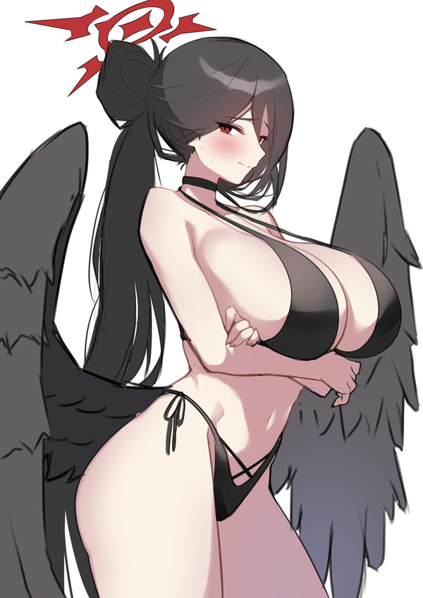 水着ハスミ 落書き