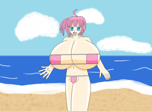 かつてのピンク髪ロリ巨乳は今は眼帯ビキニが似合う超乳お姉さん♡