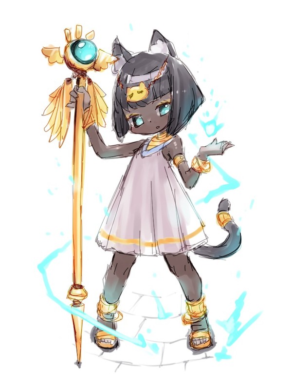 エジプトの猫耳の女の子