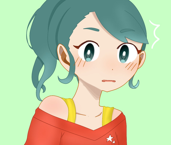 照れた顔ほど描いてて楽しいものはない。多分。