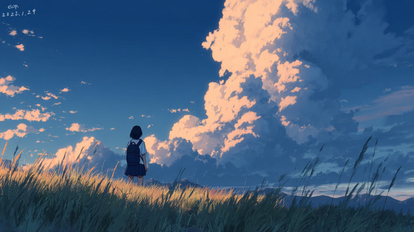 空のむこうに続く道