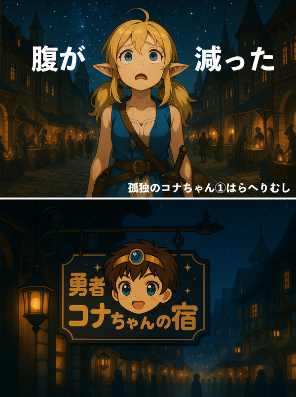 ①はらへりむし【孤独のコナちゃん】