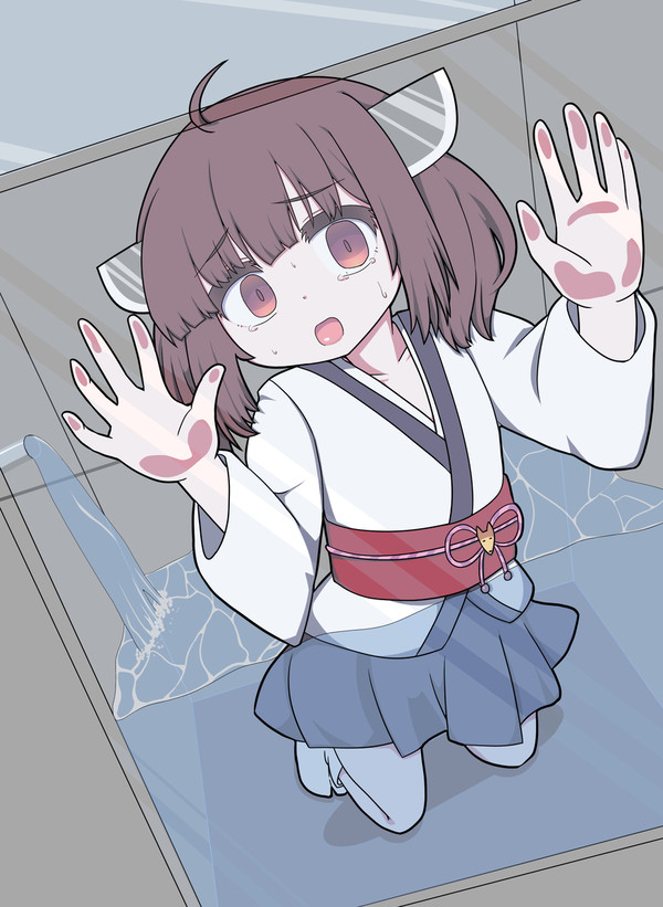 水遊びをするきりたん
