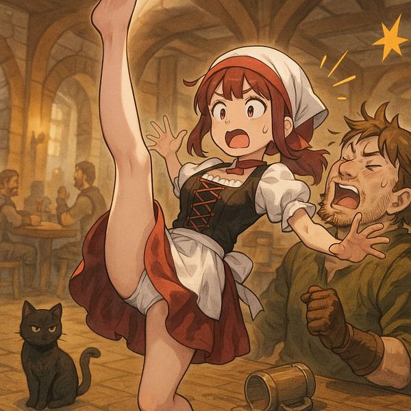 キックまとめ[リィズ&リシア&ミリア&村娘]