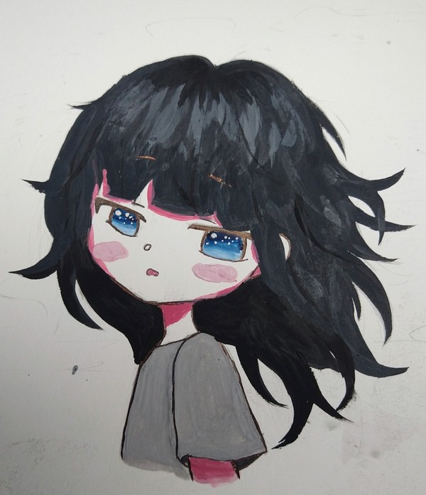 風になびく髪