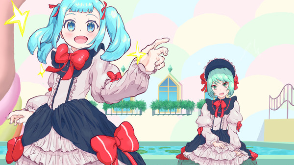女装ギータ君とみらいちゃん