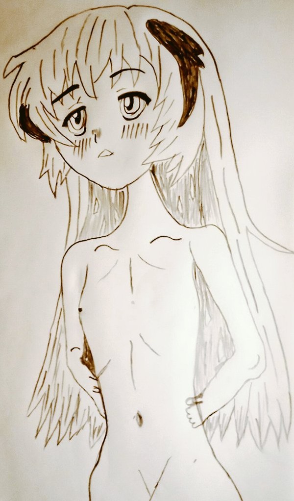 ちょっとエッ◯な鉛筆イラスト