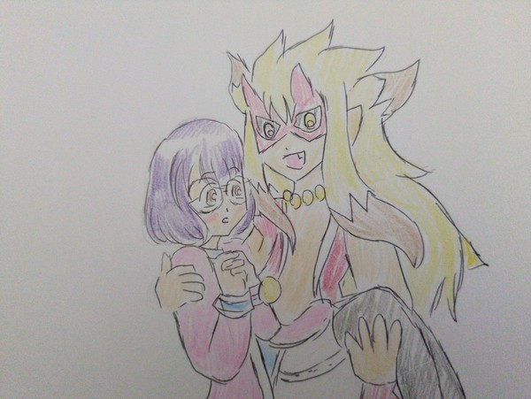鬼の大親分とイナホ。