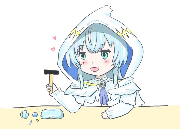 ラムネのビー玉を回収するしのちゃん
