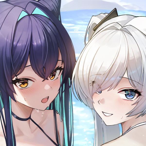 Siren & Cinderella in beach