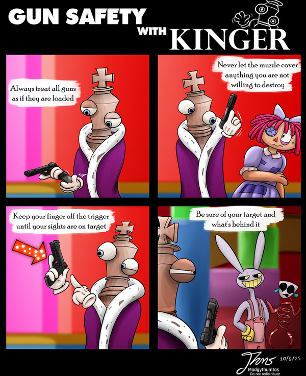 [Fanart] Gun Safety with Kinger
