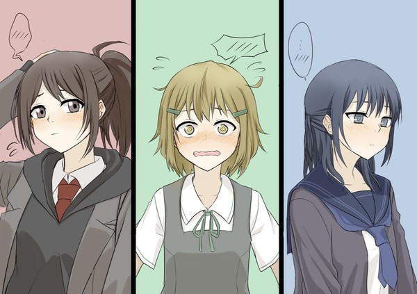 照れ顔