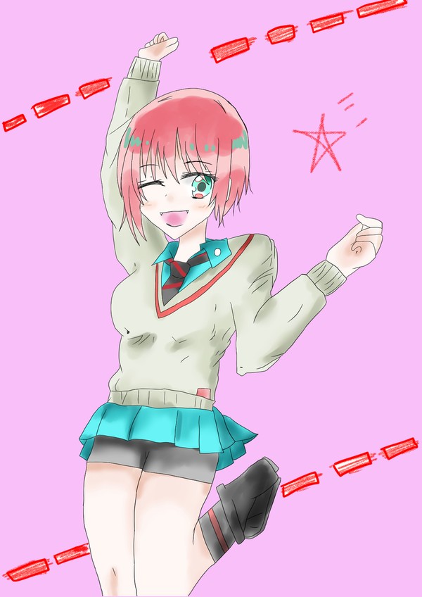 ジャンプする主人公