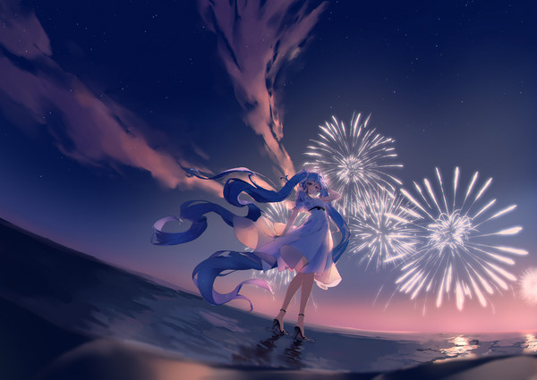 水上的初音