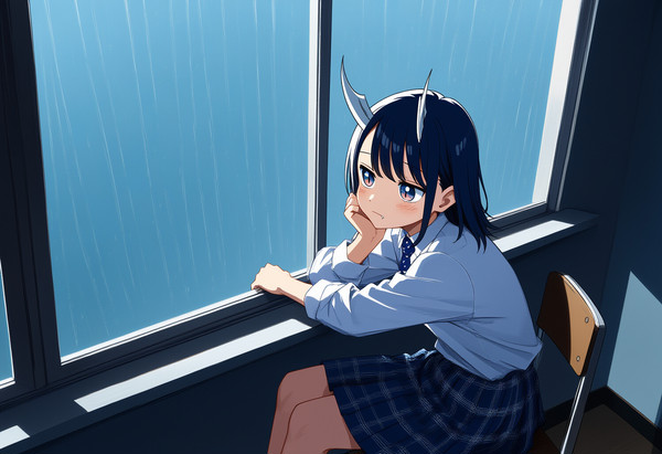 雨の日ルリ