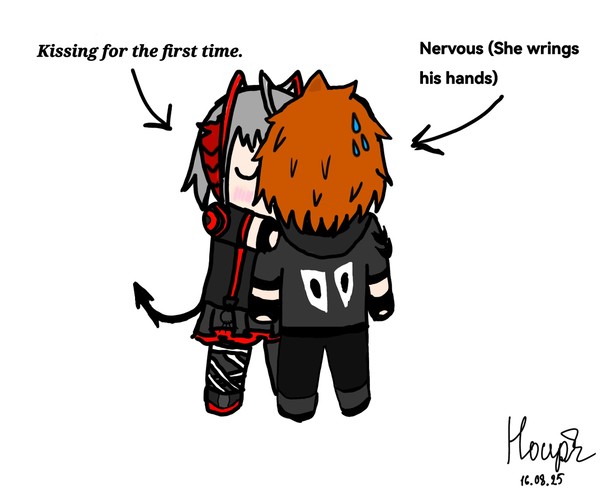 The first kiss (первый поцелуй)