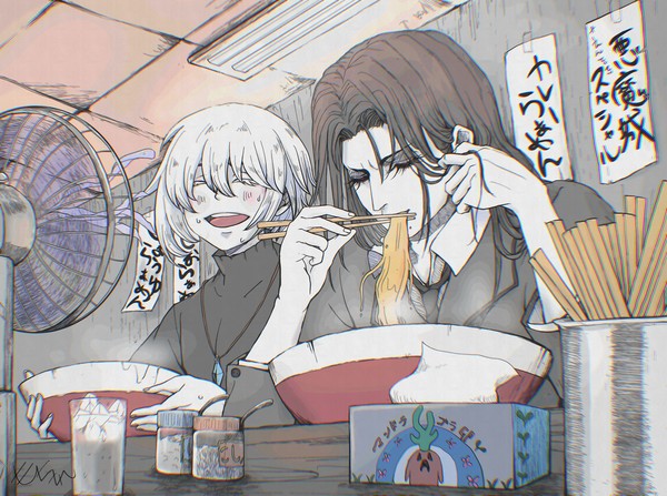 有角さんはラーメン啜らずにもちゃもちゃ食べてそーまくんに笑われろ