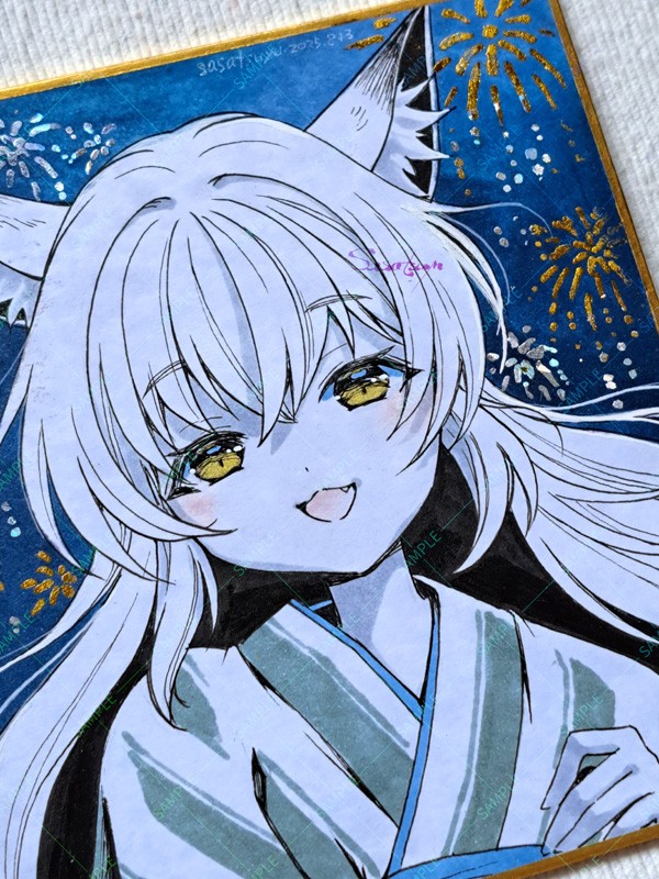 花火と狐娘ちゃん