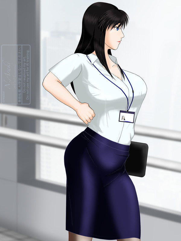 オフィスレディさん(黒髪ロング)