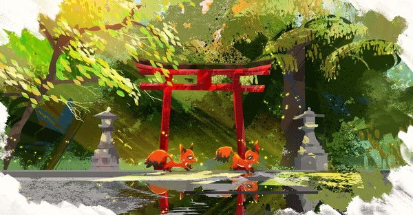 太陽の下を走る